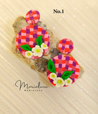 گوشواره طرح حصیری و گل