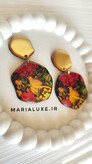 گوشواره رزینی دستساز طرح اصالت دفرمه