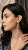 گوشواره دستساز طرح قلمکاری