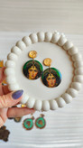 گوشواره طرح خاتون رزینی دستساز